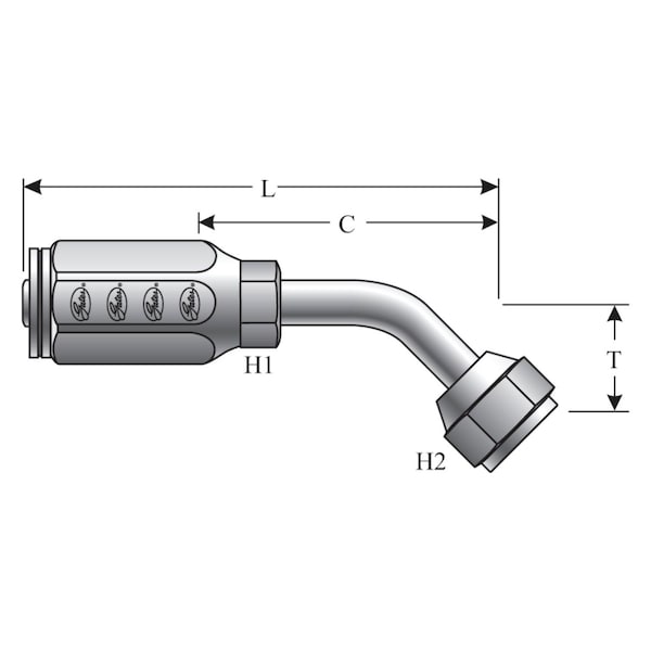 G27100-0404, Male Pipe (NPTF 30 Cone Seat) ( Type T for G1 Hose - 1 Wire)